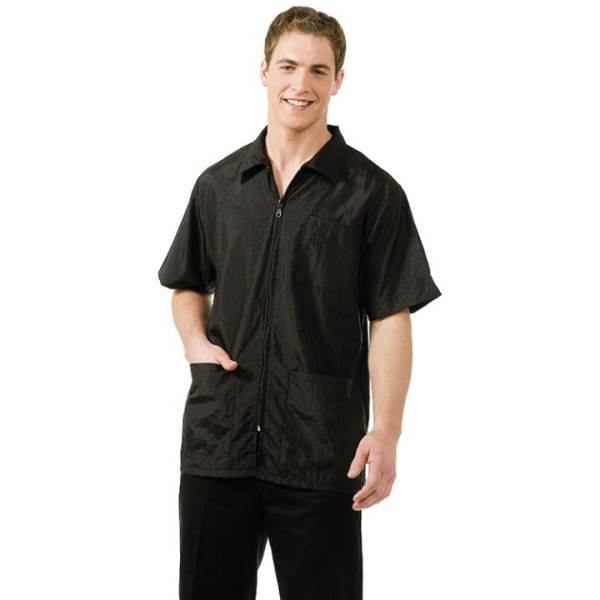 BETTY DAIN Nylon Barber Jacket, Black L Model #BD-894-L-BLK, UPC: 013534039040