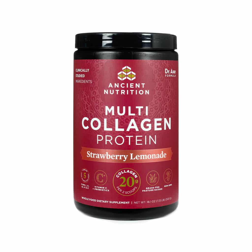 Ancient Nutrition Multi Collagen Peptides Protein Powder Strawberry Lemonade
