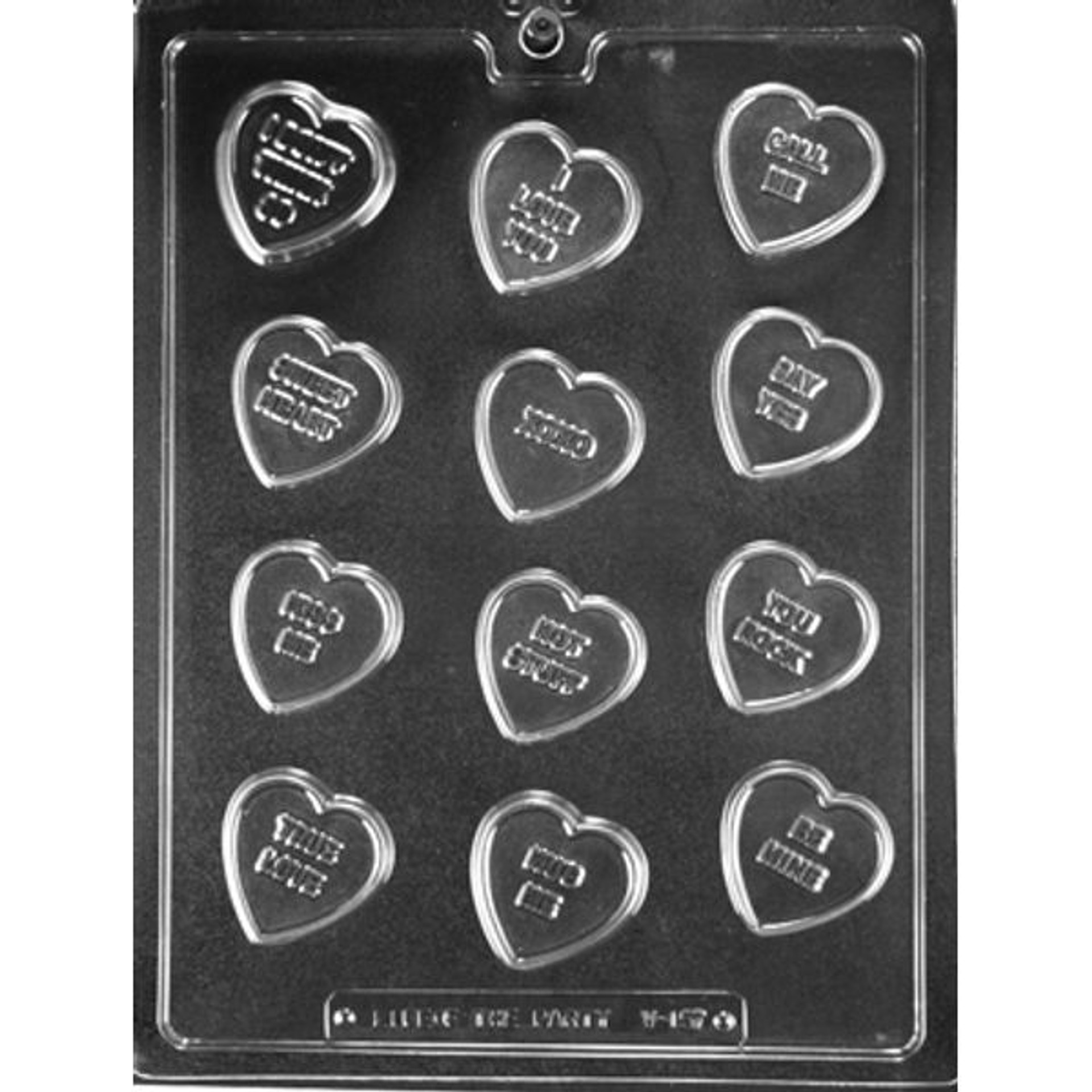 12 Cavity Conversation Heart Plastic Mold