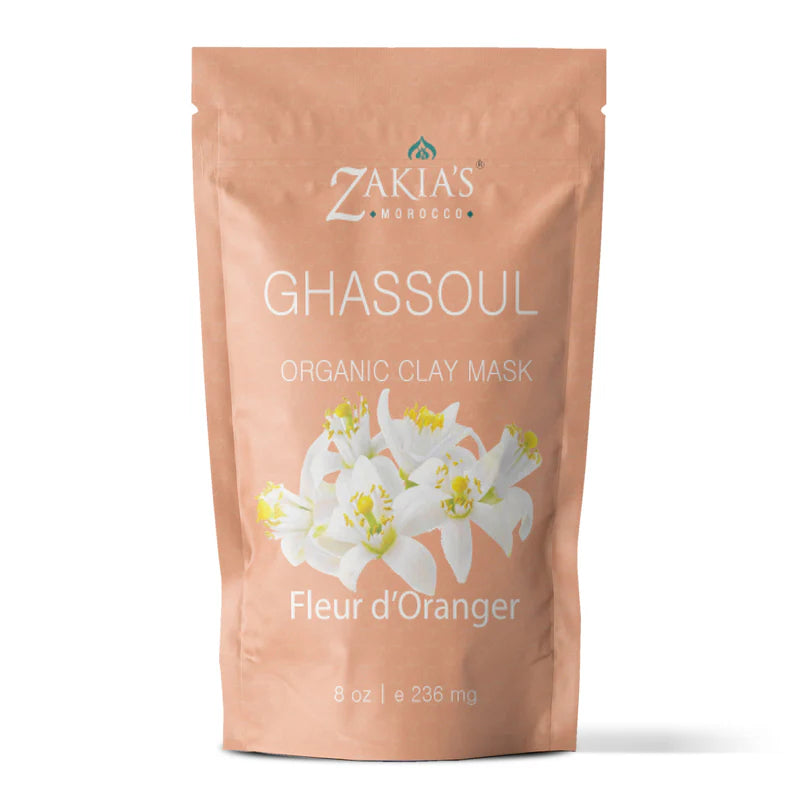 Zakia's Morocco Ghassoul Organic Clay Mask - Orange Blossom
