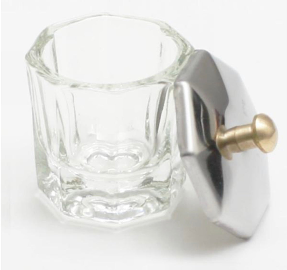 Glass Dappen Dish with Stainless Steel Lid