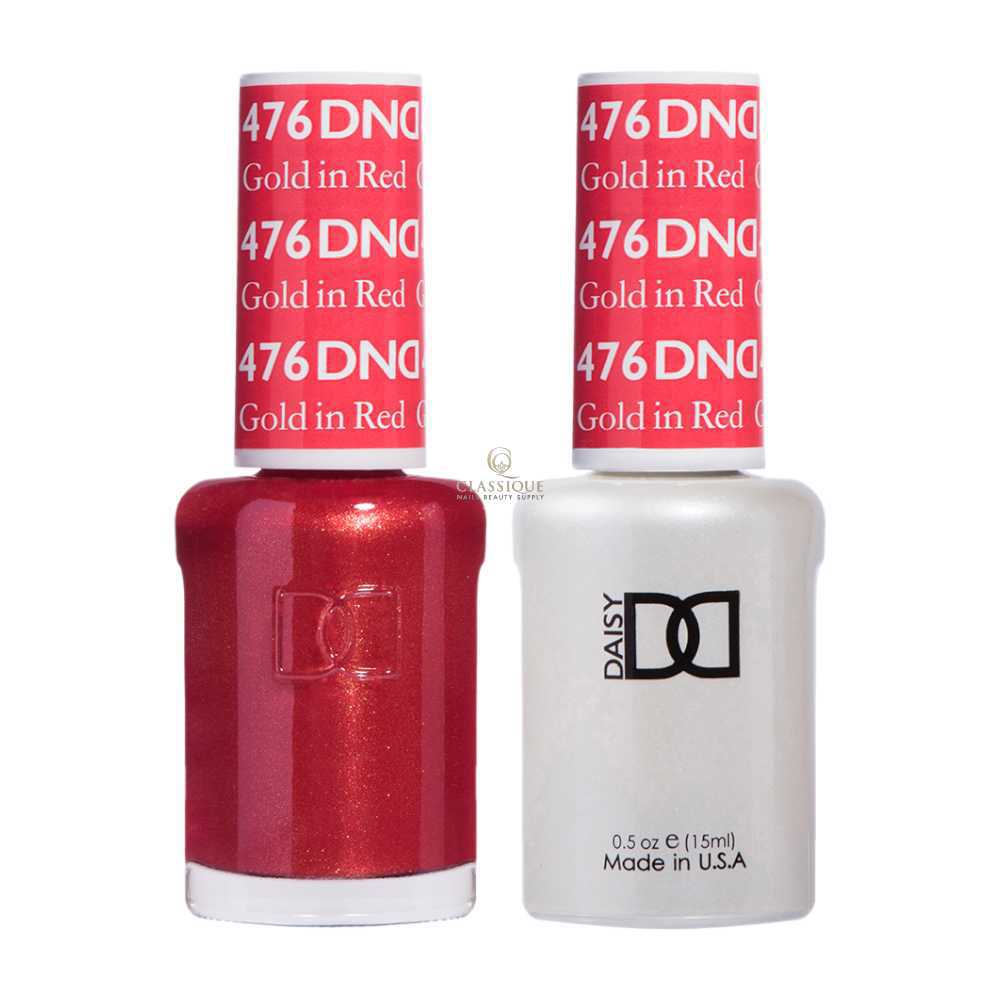 DND Gel & Lacquer Duo - Gold In Red #476